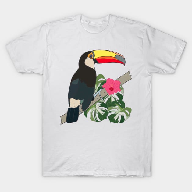 Jungle toucan T-Shirt by Leamini20